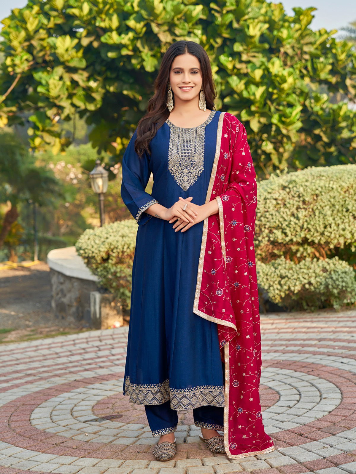 Badra By Aanchi Vichitra Silk Kurti With Bottom Dupatta Wholesalers In Delhi
